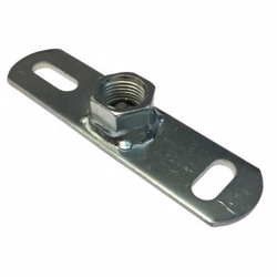 Walraven grundflange 1/2''. Elforzinket. 145x38mm med CO2 svejset muffe