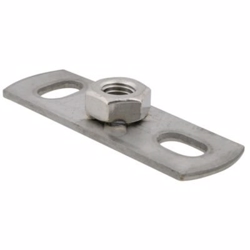 Walraven Grundflange M10 145x35mm med påsvejset muffe. Rustfrit stål