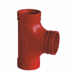 Atusa sprinkler t-stykke DN32-1.1/4''-42,4mm, red paint