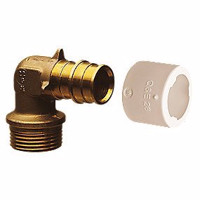 Uponor Quick & Easy overgangsvinkel med nippel 3/4\'\'-22 mm