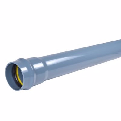 Wavin PVC trykrør 75 mm PN10 med fast muffe. Lgd. a 6 mtr.
