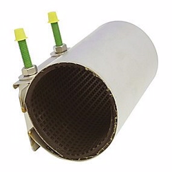 bandagemuffe 32-36 x 150 mm. 1-sidet bespænding. EPDM pakning. Syrefast stål AISI316