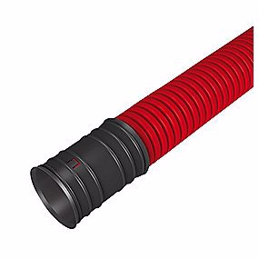 kabelrør 50/42 mm, rød dobbeltvægget PEHD, længde à 6 meter