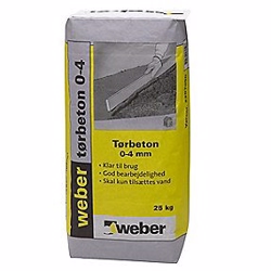 Weber tørbeton 0-4 mm - 25 kg