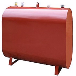 Oval olietank 1200 liter rød - C3
