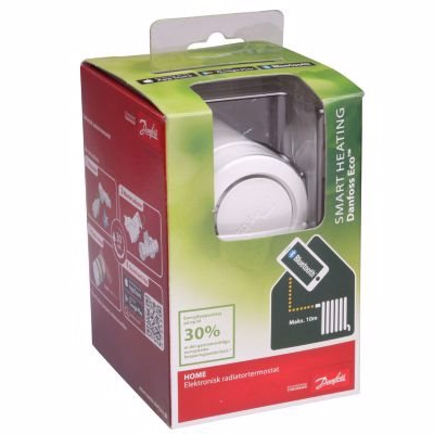 Danfoss Eco Home Bluetooth elektronisk radiatortermostat. Inkl. RA+RAV+RAVL+M30 ventiladapter. Eks