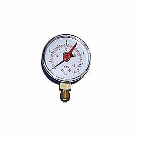 Rexotherm manometer 63 mm 4 Bar 1/4 M/bar/meter Skala