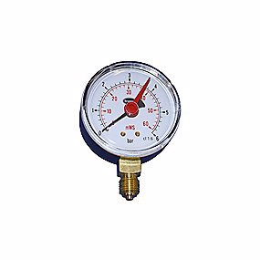 Rexotherm manometer 63 mm 6 Bar 1/4 M/bar/meter Skala