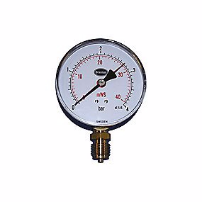 Rexotherm manometer 100 mm 4 Bar 1/2 M/bar/meter Skala