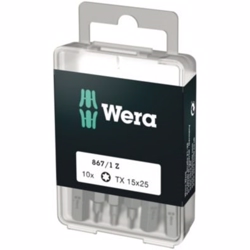 Wera bit TX15x25mm T/indv. Torx plus skruer, 1/4'' sekskant - 10 stk - 867/1