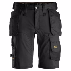 Snickers shorts AllroundWork stretch med hylsterlommer str. 50 - 6141. Sort