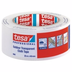 tesa UV lærredstape 25m x 48mm, transparent udendørstape