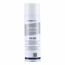 Pureno zink/alu spray 500ml Propan/butan, fx til reparations- & vedligeholdelsesopgaver