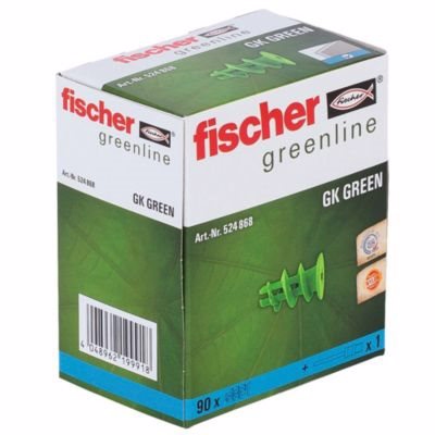 Fischer GK gipspladedybel GK Green, t/gips, mindst 50% bæredygtigt mat. - pk a 90stk