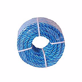 Roliba polyreb 6 mm blå 3-slået - Rulle a 20 meter