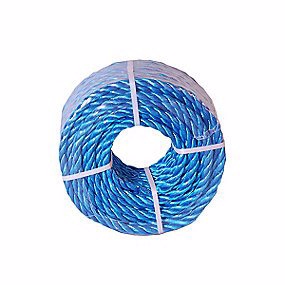Roliba polyreb 10 mm blå 3-slået - Rulle a 20 meter