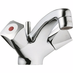 Børma Standard Håndvaskarmatur krom 2-grebs med bundventil