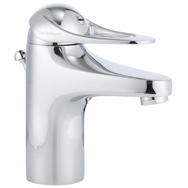 FMM 9000E II håndvaskarmatur med løft-op ventil. koldstart og Soft Cl