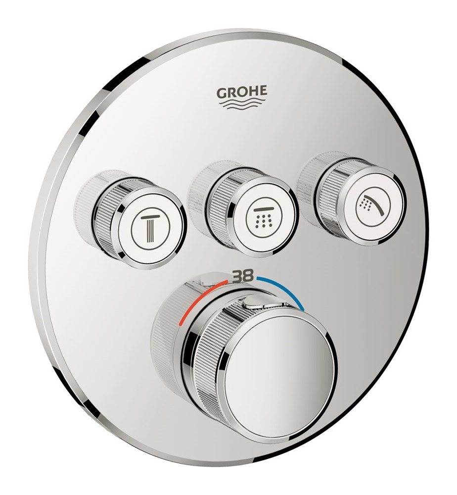 at straffe defile Nordamerika Køb Grohe Smartcontrol termostat 3 funktioner til indbygning. Rund online