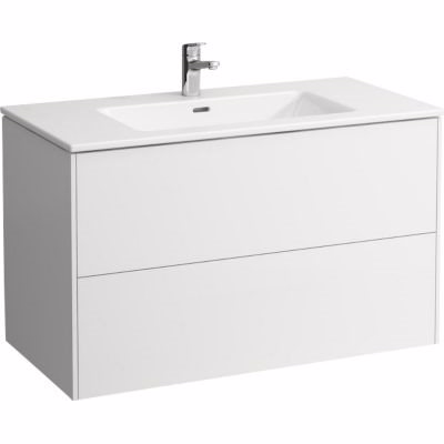 Laufen Base møbelpakke 100cm inklusiv pro-s slim håndvask. Med 2 skuffer. hvid