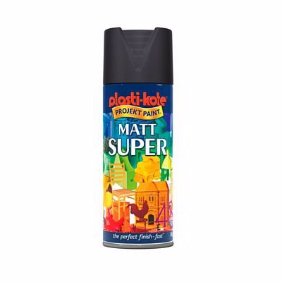 Borup Super Spraymaling Sort Mat 9005m - 400 ml